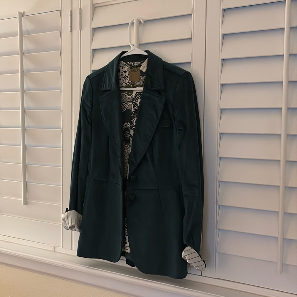 Green velvet jacket